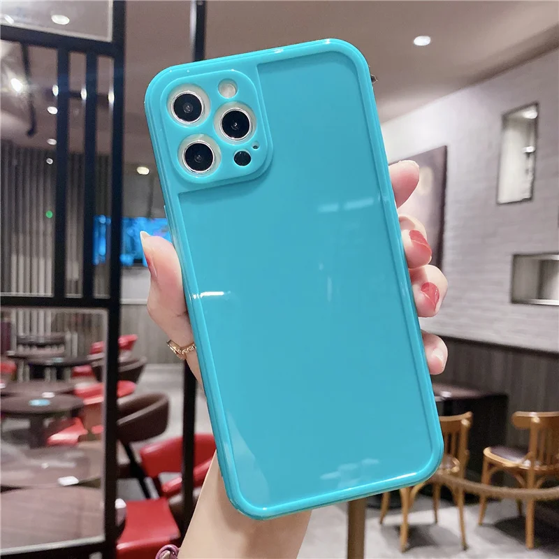

Solid Color Phone Case For iPhone 11 12 Pro Max Soft TPU Candy Color Phone Case For iPhone X XR Xs Max 7 8 Plus