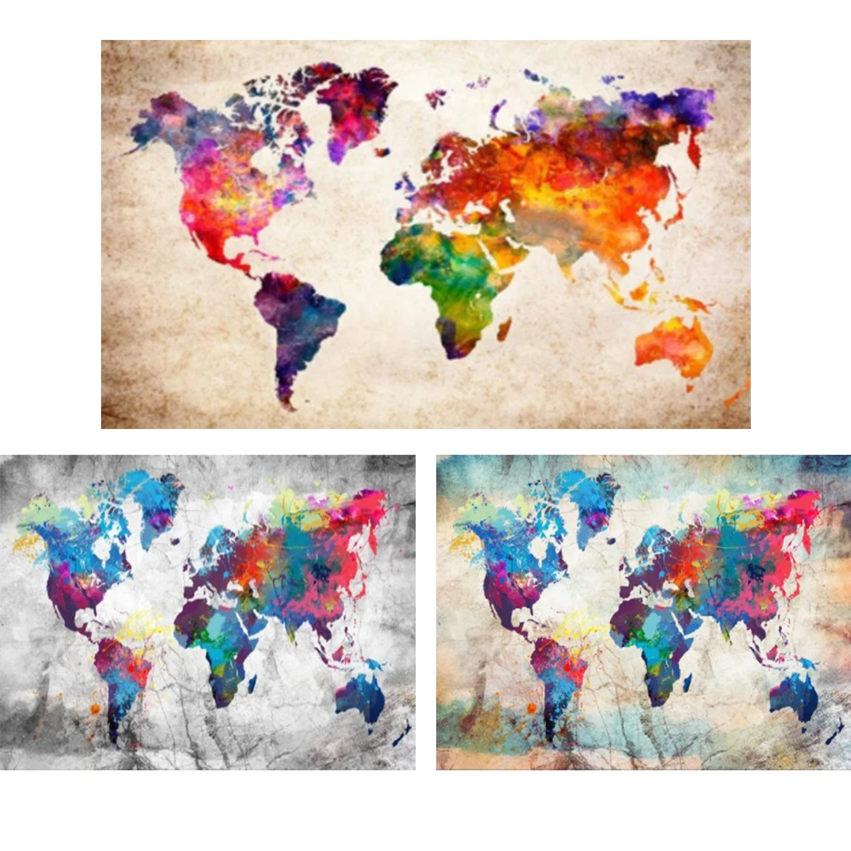 5D алмазная живопись сделай сам карта мира Стразы полная Алмазная вышивка