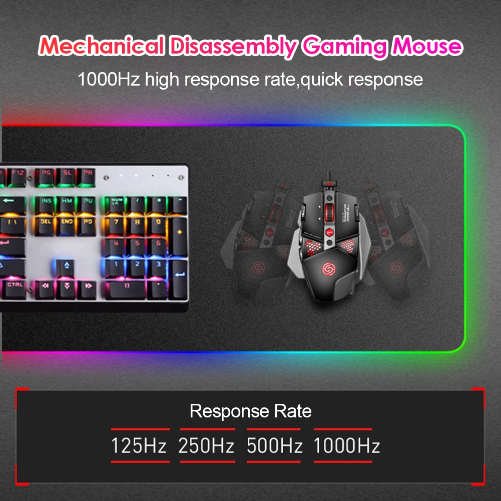 

Laptop Computer Ergonomic Mice Silent G9 USB Wired Gaming Mouse RGB Backlit Metal Mechanical Button Mice for PC Gamer Dropship