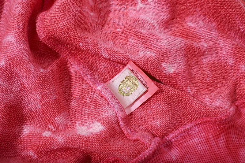 

2021 Shark Mouth Terry Bape Tie-dyed Hoodies HarajukuSweater Kanye West High Street High-quality Sweatshirts Hip Hop Tops