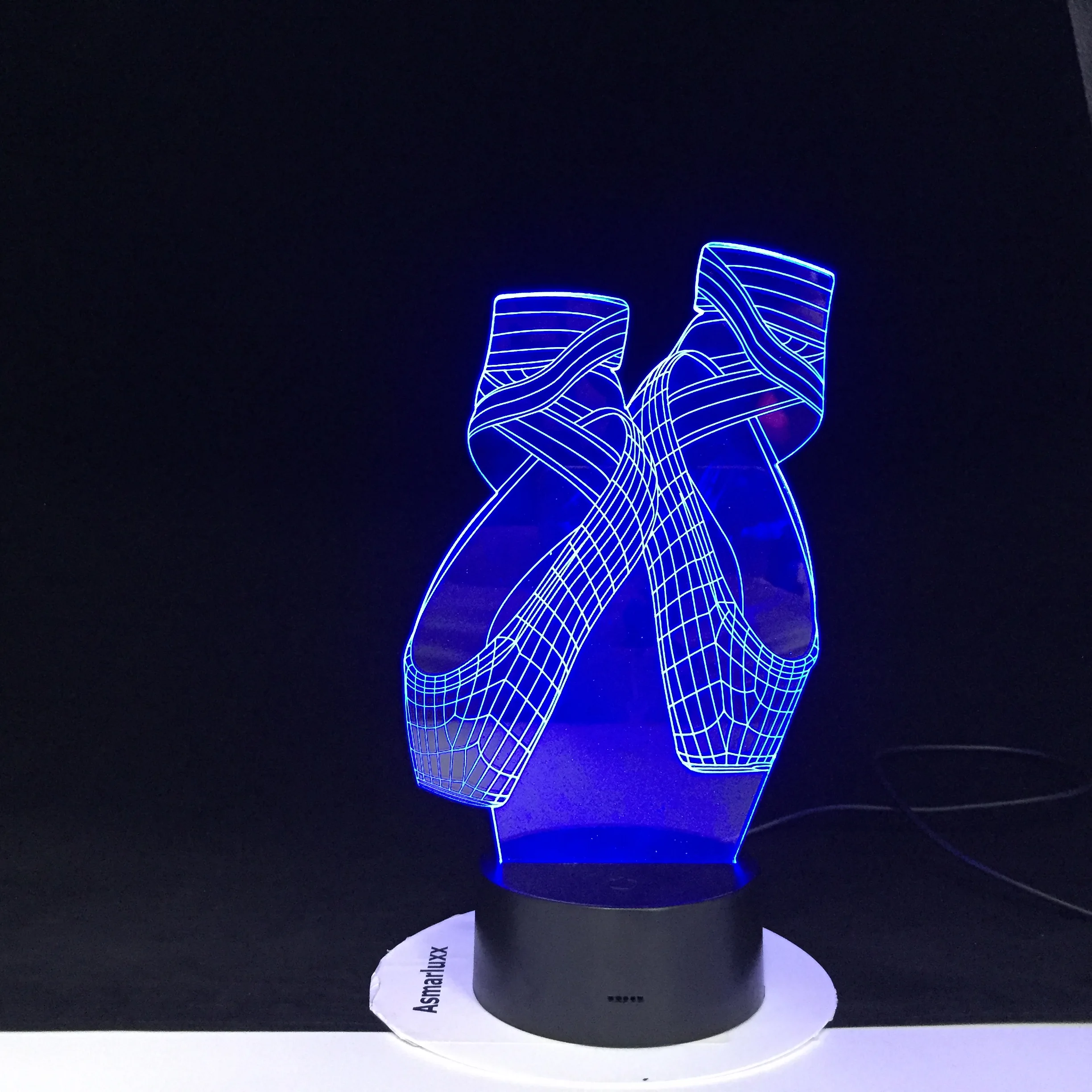 Креативные балетки 3D светодиодный ночник цветной USB настольная лампа для девочек