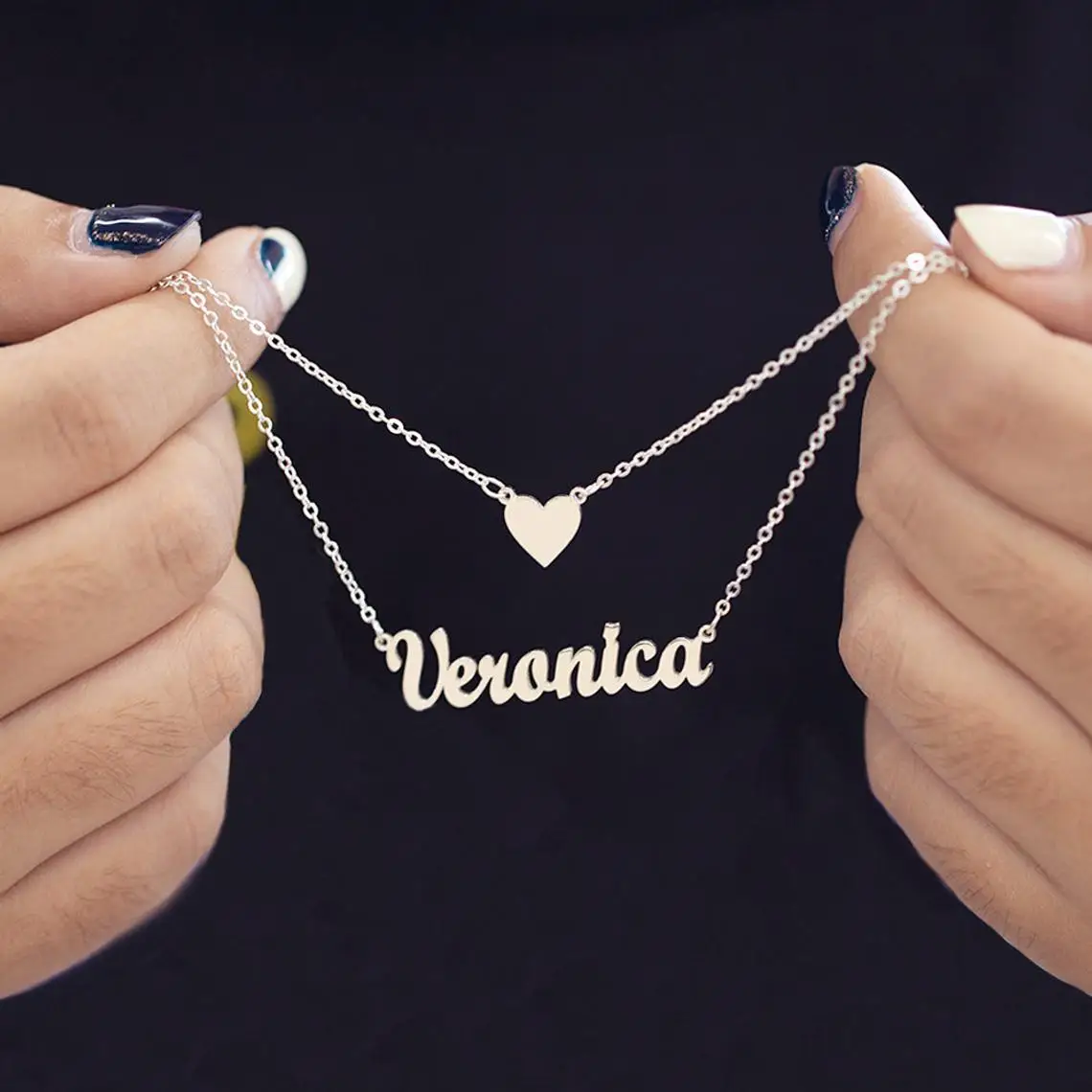 

Женское Двухслойное ожерелье с подвеской в виде сердца