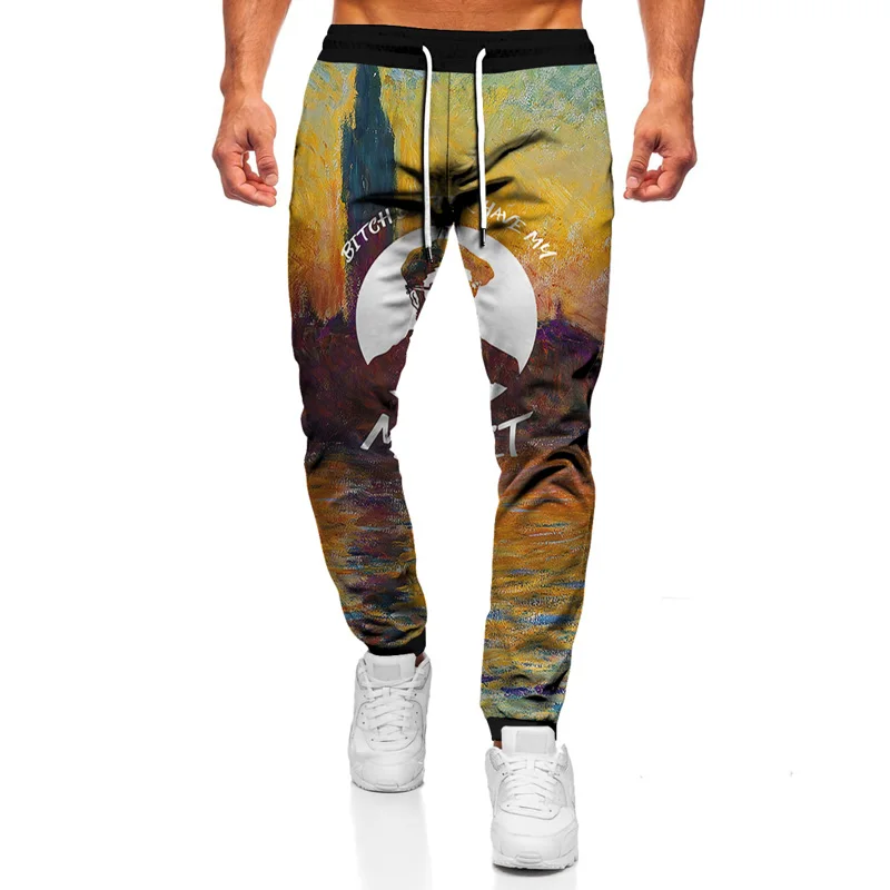 

Мужские спортивные брюки в стиле Харадзюку, с 3D-принтом