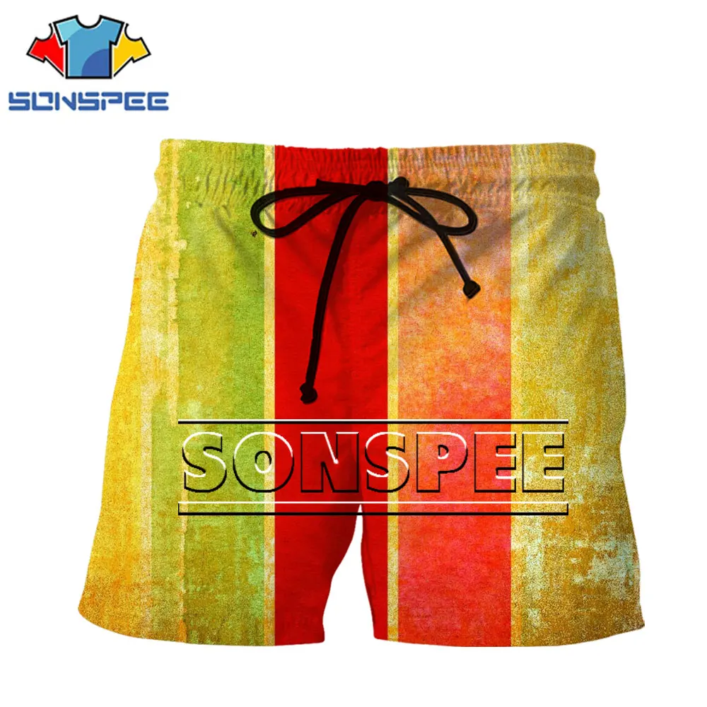 

Шорты в полоску с 3D принтом для мужчин и женщин