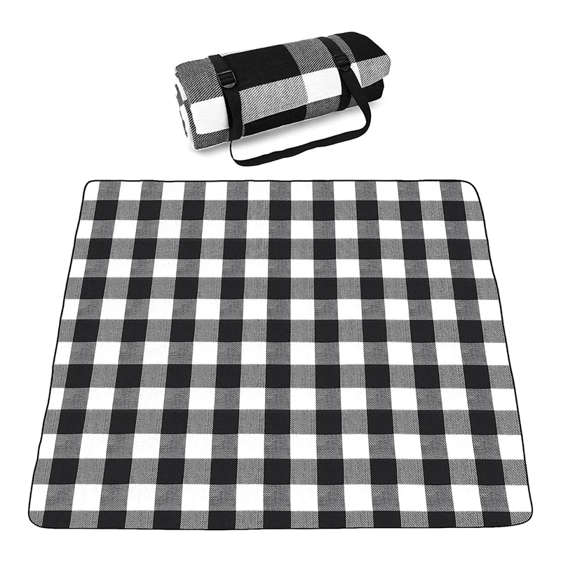 

Top!-Picnic Blanket Large Outdoor Carpet Mat Waterproof Foldable Camping Tote Light Compact Oversized Rug(200X200cm)