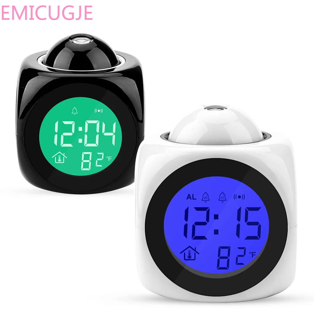 Snooze BestSelling2018Products! ЖК часы проектора дисплей времени будильник цифровой