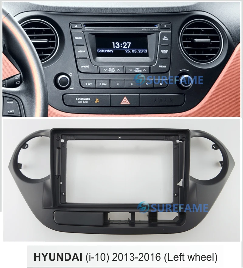 9 дюймов Автомобильная фасция Радио панель для 2013 2016 HYUNDAI i10 i 10 (левое колесо) набор