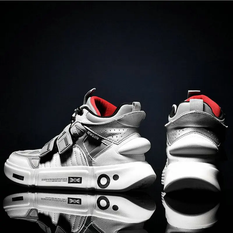 Модная дышащая легкая Уличная Повседневная обувь Мужские высокие кроссовки в