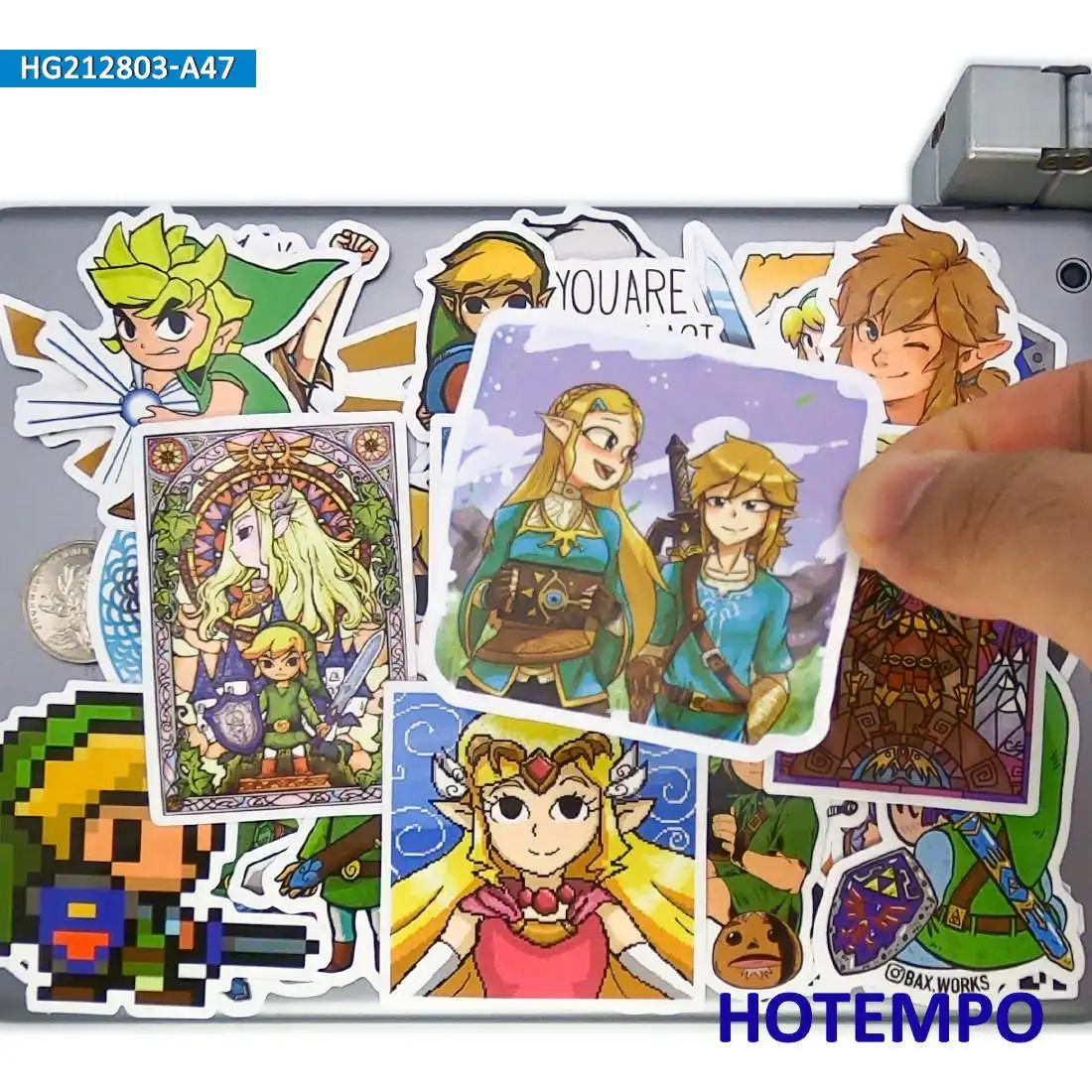 

45 шт. Аниме RPG игра Zelda Link телефон ноутбук автомобиль наклейки для детей игрушки гитара багаж скейтборд мотоцикл водостойкая наклейка