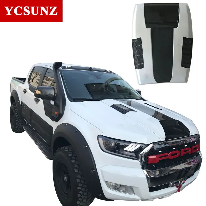 WHITE Капот совок капюшон для Ford Ranger T7 Wildtrack для Ford Endeavor Everest - Цвет: WHITE