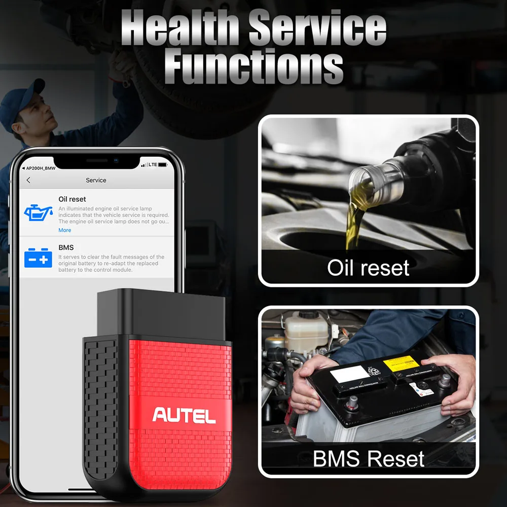 Autel MaxiAP AP200H система диагностики двигателя/переменный ток/ABS/ SRS инструмент для с
