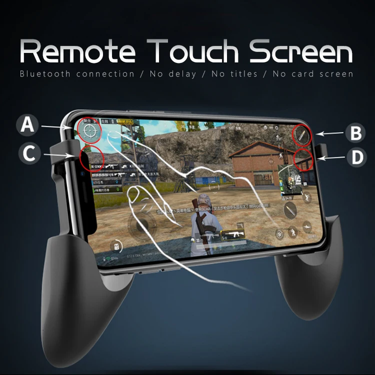 Беспроводной Bluetooth аккумуляторная игровой контроллер для Pubg игрового контроллера геймпад для iPhone iOS 2-в-1 ручка и кронштейн для телефонов на базе Android с Bluetooth