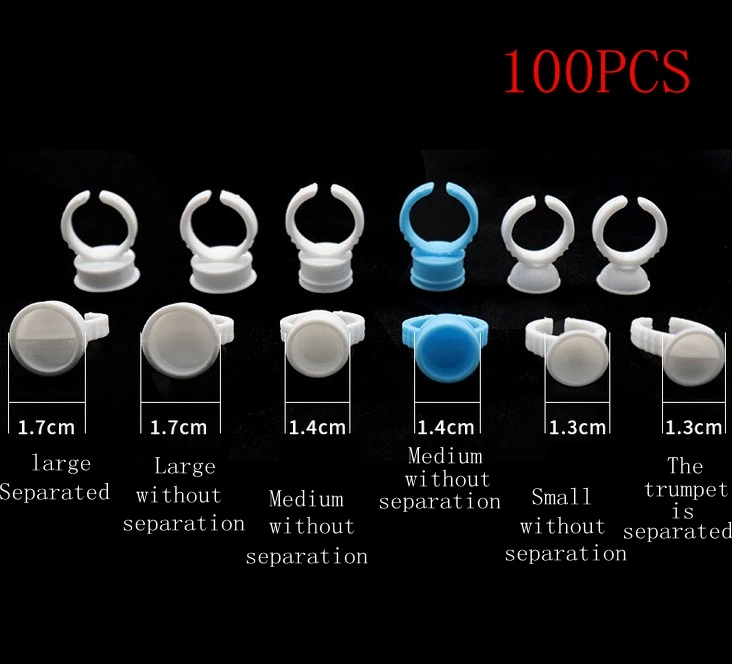 100 шт. кольца с чернилами для татуажа чашки S/M/L Перманентный макияж пигмент