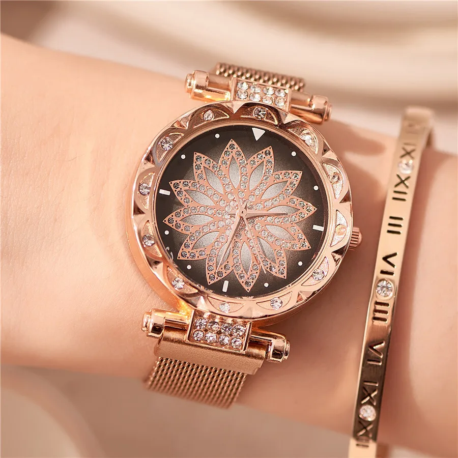 WOKAI Fashion Quartz Movement High Quality 38mm SHSHD Women Stainless Steel Mesh Rose Gold Waterproof Ladies Watch Dropshipping | Наручные