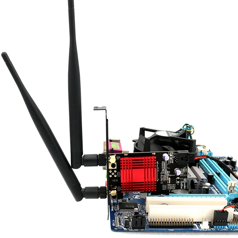 

NGFF M.2 Key a to PCI-E X1 Adapter Card with Heatsink for 7265/8260/8265/9260 WiFi and Bluetooth Card