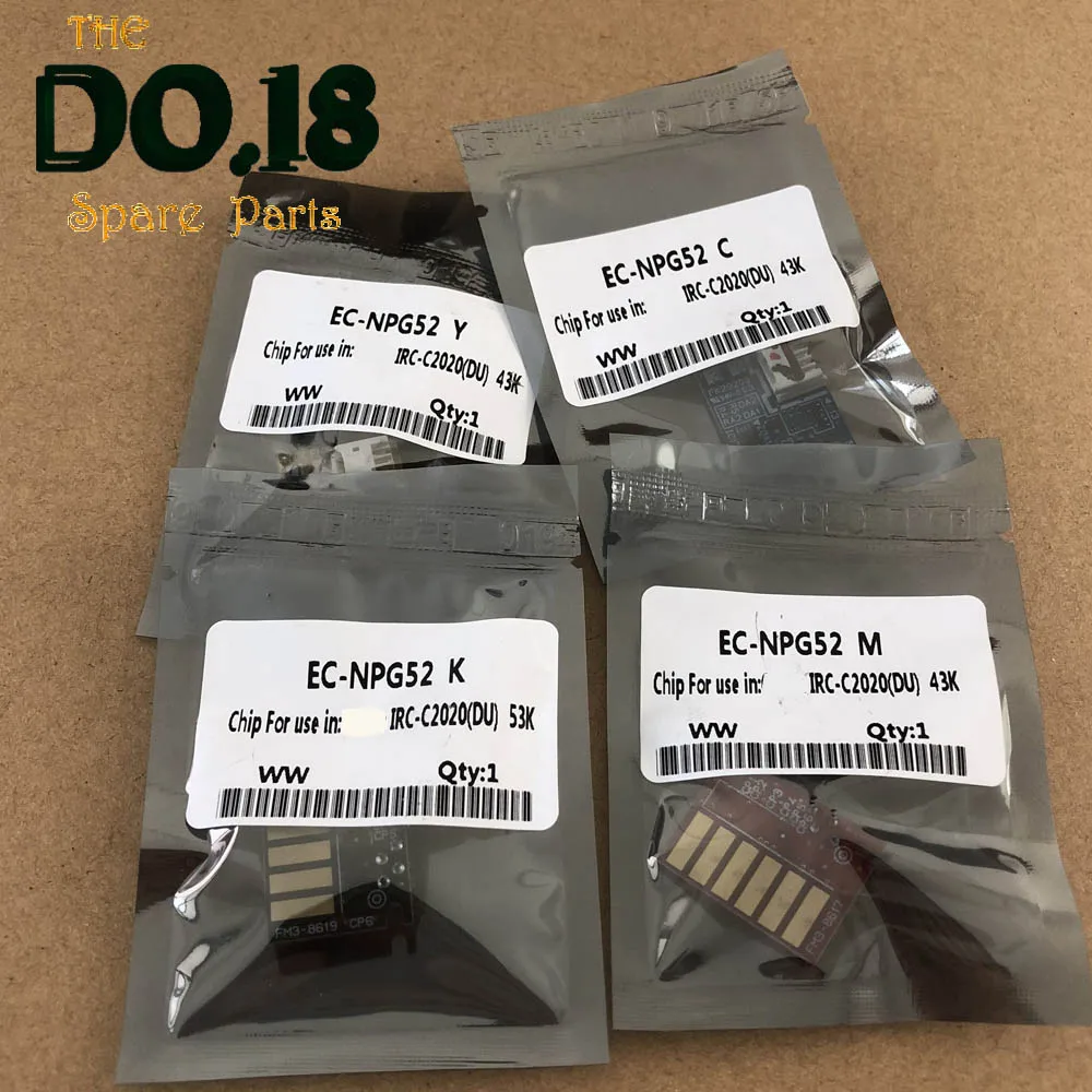 4 шт. GPR36 NPG52 C-EXV34 GPR 36 НПГ женский 52 C-EXV 34 imgae блок чип для Canon C2020 C2225 C2030 C2230 барабан картриджа с тонером