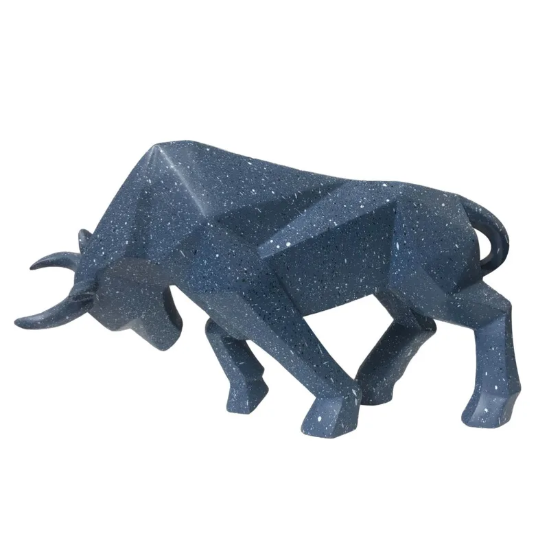 

35cm Bull Statue Bullfight Sculpture Ox Resin Nordic Decoration Home Decor Tabletop Statues Bison Figurine Animal Cabinet