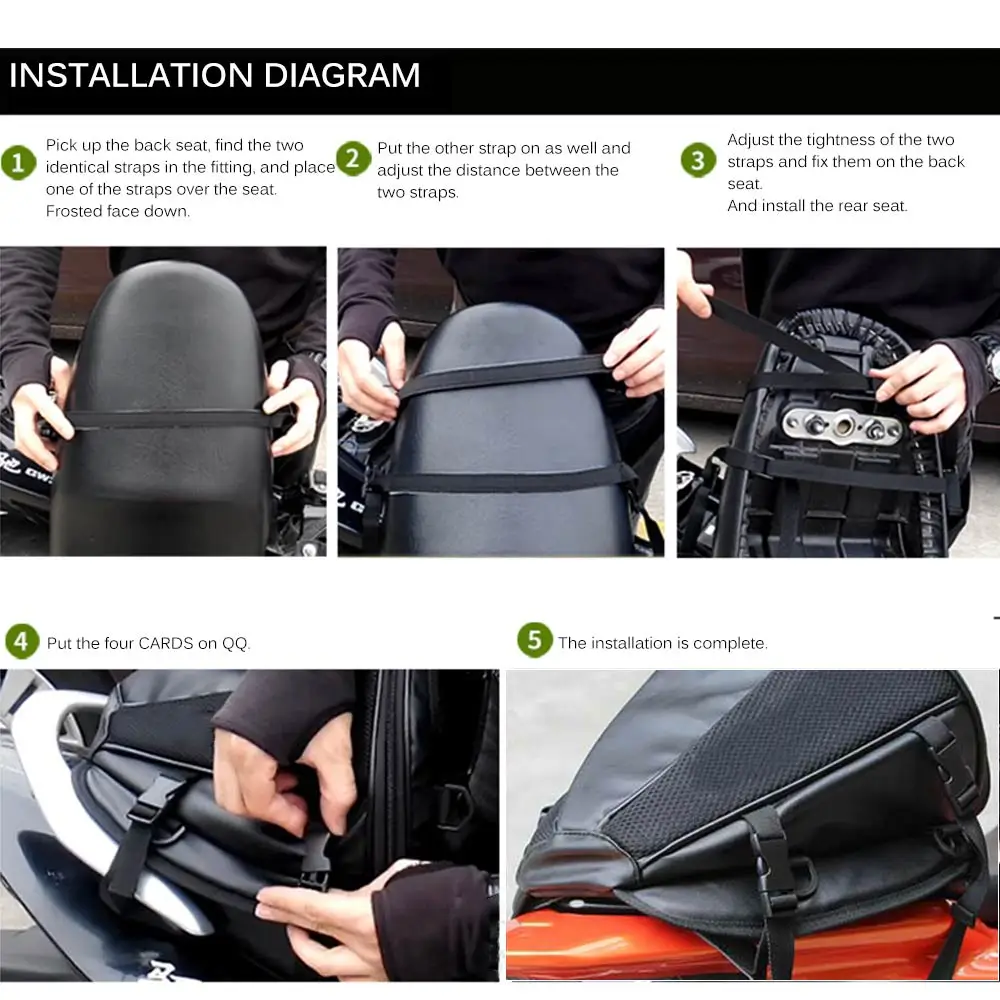 

Multifunctional Motorcycle Tail tank Bag Non-slip Saddlebag Tail Rear Seat Leather Bag Motorbike Scooters backpack parcel Pack