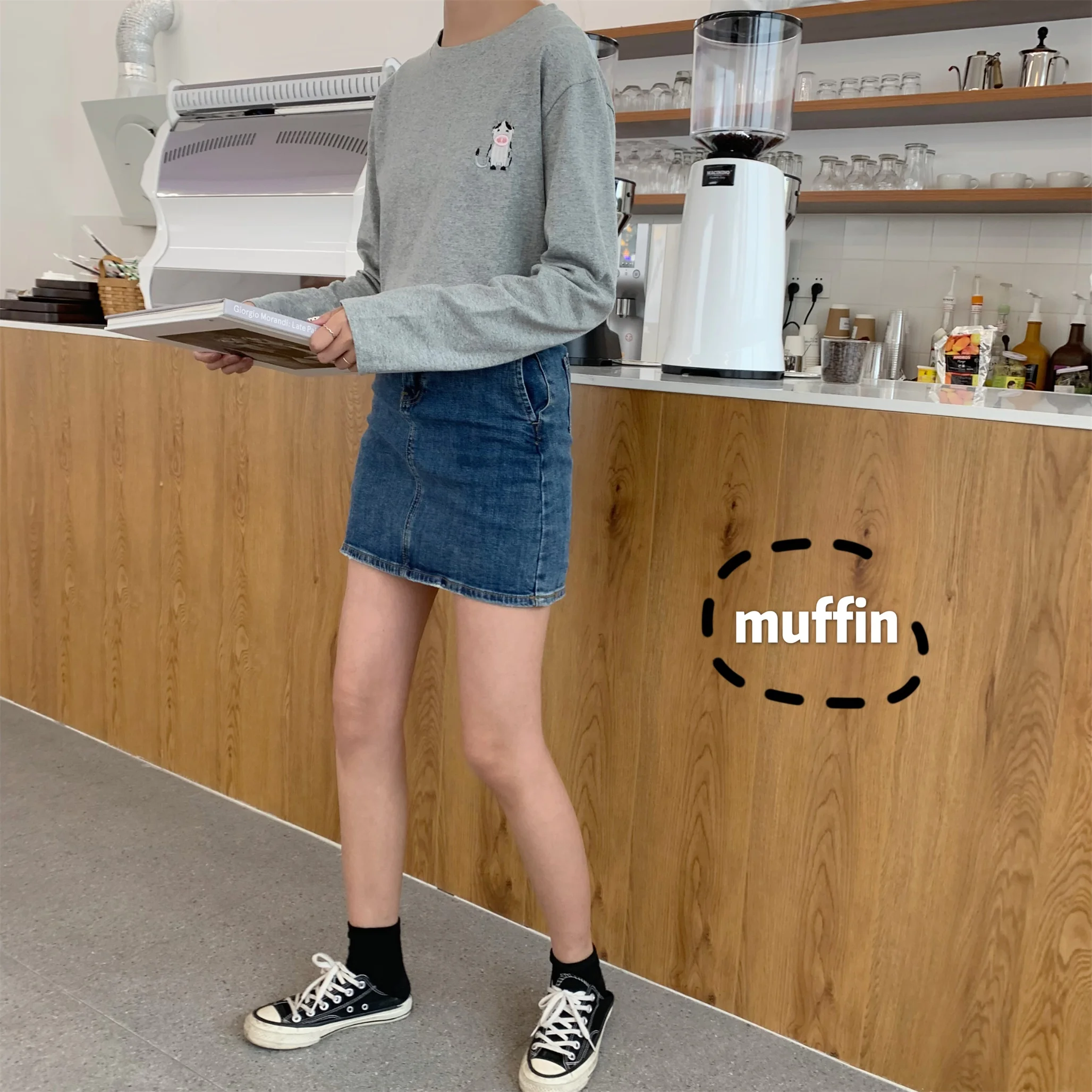 С рисунком из мультфильма, с нашивками в виде животных Женская Футболка harajuku Kawaii забавная Базовая хлопковая футболка на осень в Корейском стиле Chic свободные с длинным рукавом Femme
