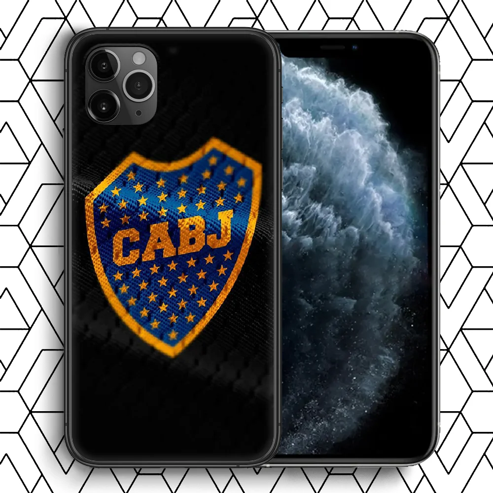 

Boca Juniors Soccer Phone Case For iPhone 4 4s 5 5S SE 5C 6 6S 7 8 Plus X XS XR 11 12 Mini Pro Max 2020 black Funda Soft Hoesjes