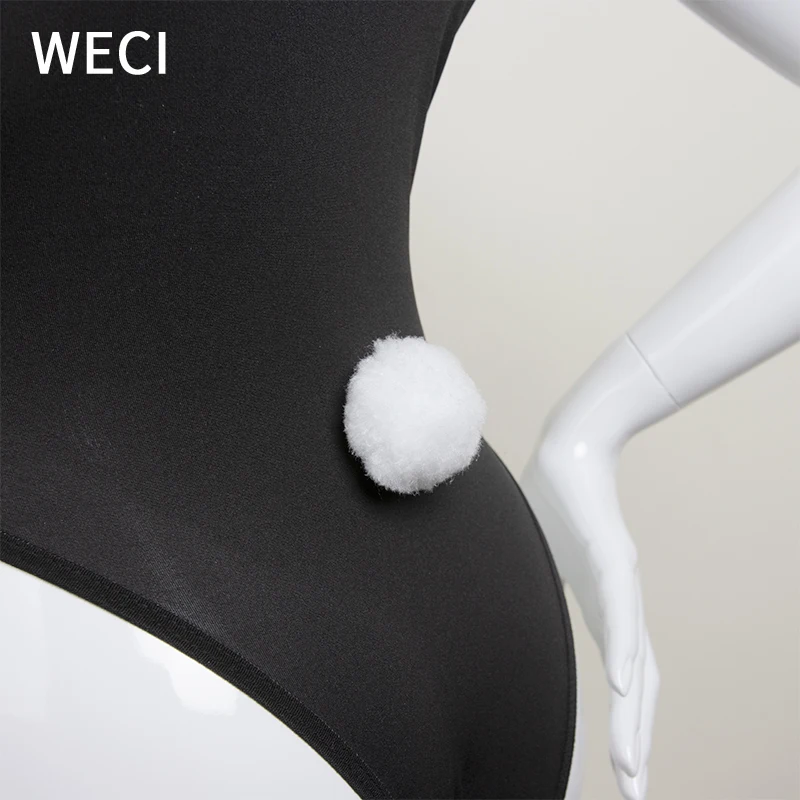 WECI сексуальный кролик одежда для девочек обратный облегающий костюм Косплэй с