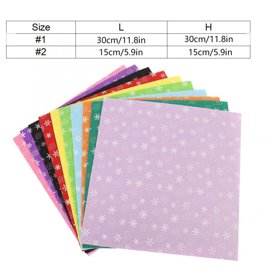 10 шт. рисунок снега ручной работы Нетканая Ткань Ремесло квадратный лист DIY