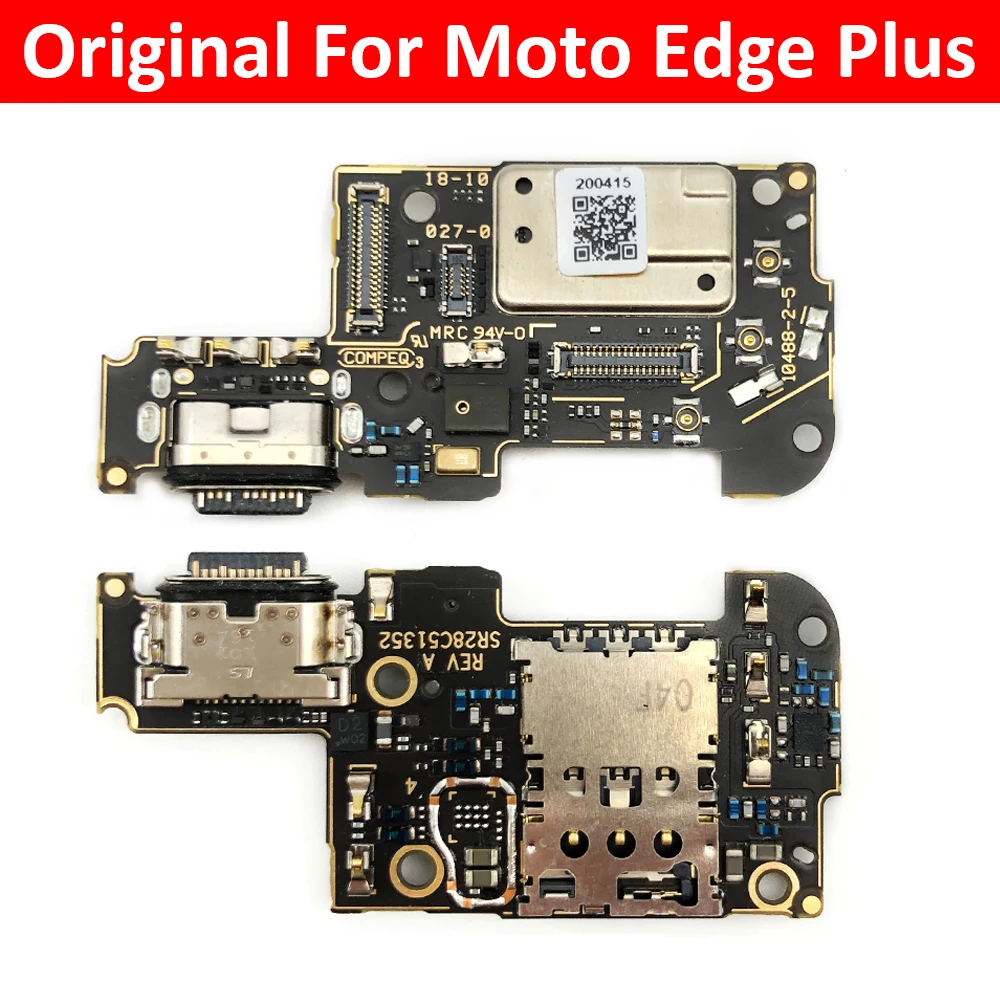 

Original Dock Connector USB Charger Charging Port Flex Cable Board With Microphone For Motorola Moto Edge Plus Replacement Parts
