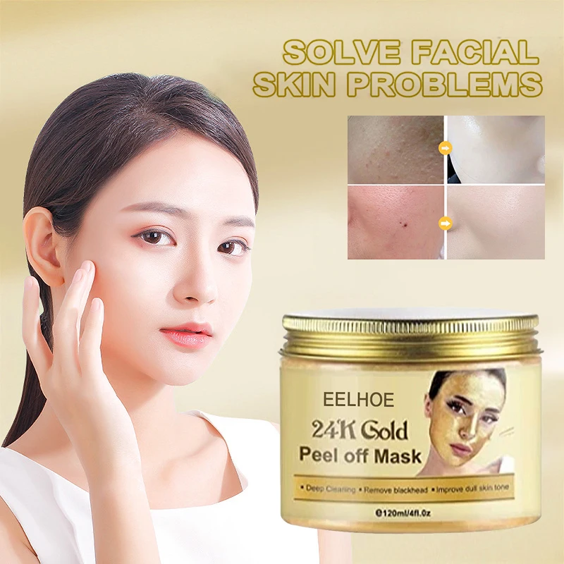 

EElhoe 24k Gold Face Mask Serum Fade Neck Lines Cream Snail Firming Deep Moisturizing Sleeping Mask Skin Care Cream TSLM2