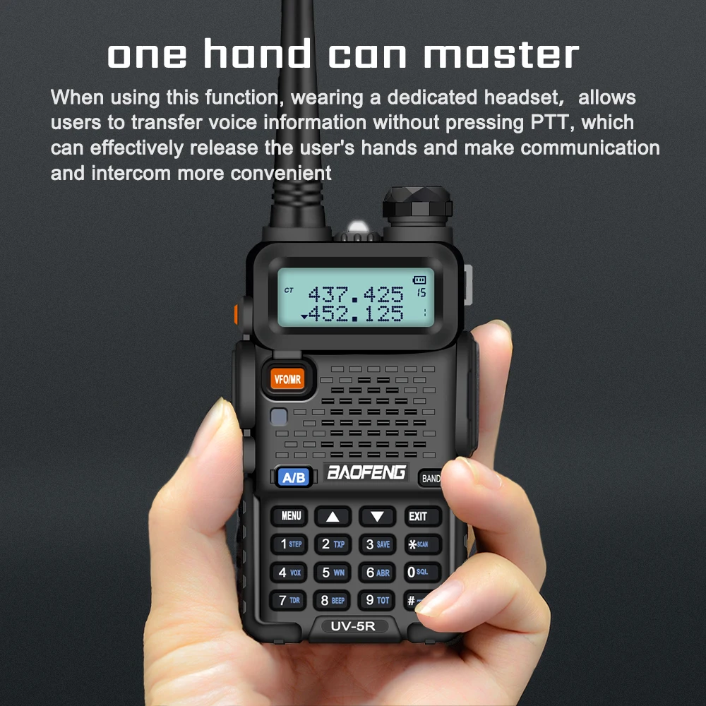 2 шт Baofeng UV-5R рация VHF UHF136-174Mhz& 400-520Mhz Двухдиапазонная 8W двухсторонняя рация Baofeng uv 5r рация uv5r