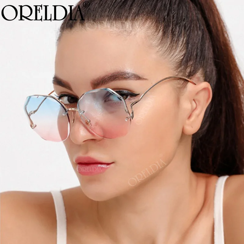 

2021 Rimless Sunglasses Fashion Sun Glasses Women Tide Vasos Decorativos Vogue Lunette De Soleil Femme Vintage Zonnebril Dames