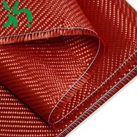pure red kevlar fabric twill 200g aramid fabric high strength corrosion resistant diy personalized