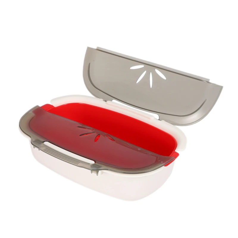 

Microwave Steamer Basket Safe Non-Toxic Fish Food Microwave Oven Steamer Steaming Dish Kitchen Supplies New