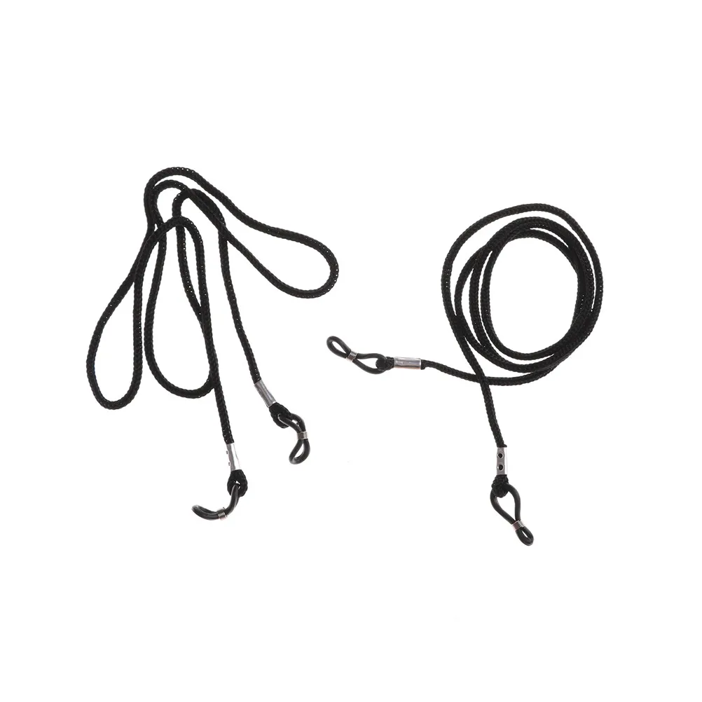 

2pcs Black Strap Stretchy Neck Cord Outdoor Sports Eyeglasses String Sunglass Rope Band Holder Glasses Anti Slip
