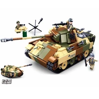 sluban ww2 german military panther g medium tank model building blocks world war ii army soldier bricks classic toys boys gifts
