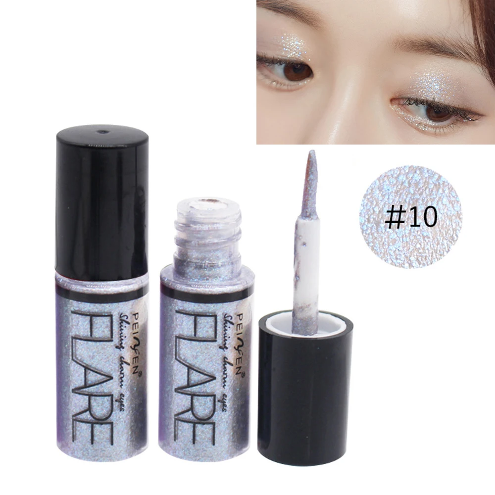 1 шт., профессиональная блестящая подводка для глаз, косметика для женщин, серебро, розовое золото, цвет, жидкий блеск, подводка для глаз, макияж, инструменты для красоты