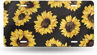 yunsu sunflower license platecar decor personalise tagnovelty car front license plate metal aluminum car plate 6 x 12 inch