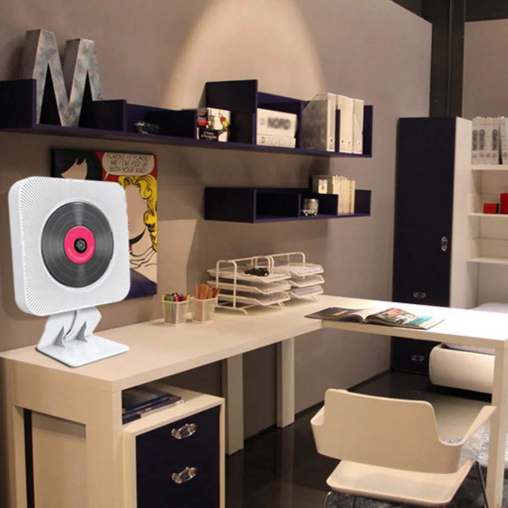 Настенный CD плеер с объемным звуком FM радио Bluetooth USB MP3 дисков портативный