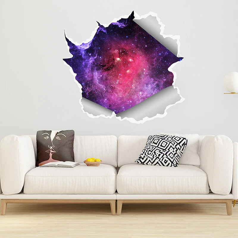 Настенные 3D наклейки со звездами и Вселенной серия сломанных наклеек для детей