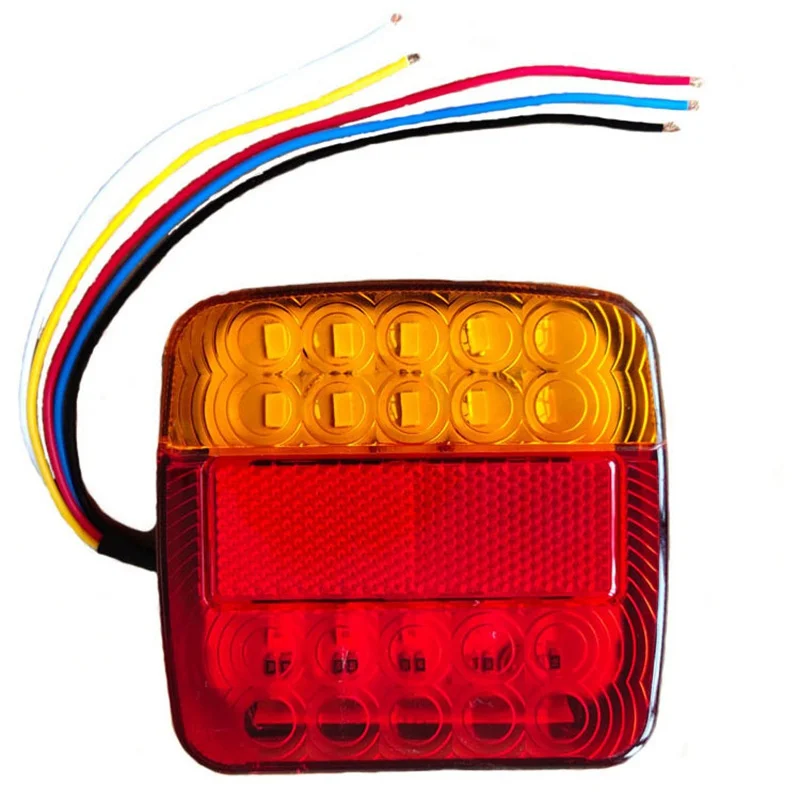 

Turn Signal Indicator 26 LEDs Tail Light Trailer Truck Caravan Taillight 1 Pair Rear Reverse Brake Stop Lamp Number Plate Light