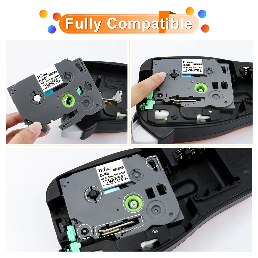 Topcolor 10PK 9 мм черный на желтом цвете Hs621 621 Совместимость клейкая лента фирмы Brother