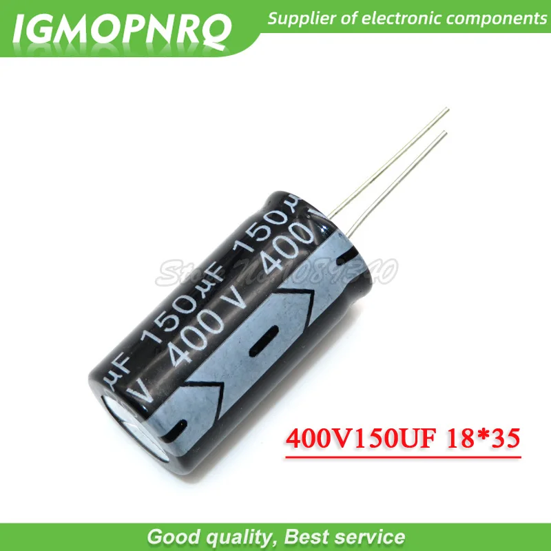 

2PCS 400V 150UF 18*35mm 150UF 400V 18*35 Aluminum electrolytic capacitor