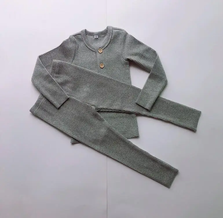 2019 Ins European&ampAmerica Toddler Baby Girl Knitted Cotton Sets Fashion Clothings | Детская одежда и обувь