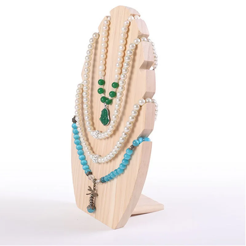 

Necklace Jewelry Wood Display Stand Jewelry Storage Holder Necklace Organizer Display Stand Bracket Activity Display Store Decor