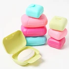 2 размера красочный портативный мини-чехол для тарелок для ванной комнаты для дома душа путешествий походный держатель Контейнер Коробка для мыла