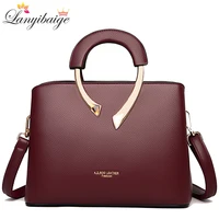 luxury brand women handbag designer metal handle leather handbags fashion crossbody bags for women 2020 shoulder messenger bags