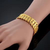 mens bracelet punk biker style gold big wide 15mm women chunky chain link wrist bracelets fathers day gift dropshipping