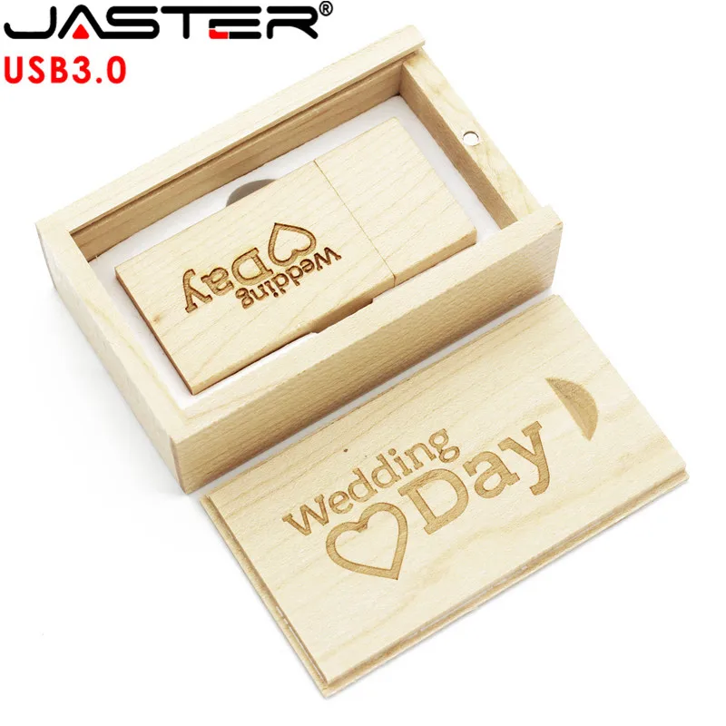 USB-флеш-накопитель JASTER деревянный 4/8/16/32/64 ГБ в подарочной коробке | Компьютеры и