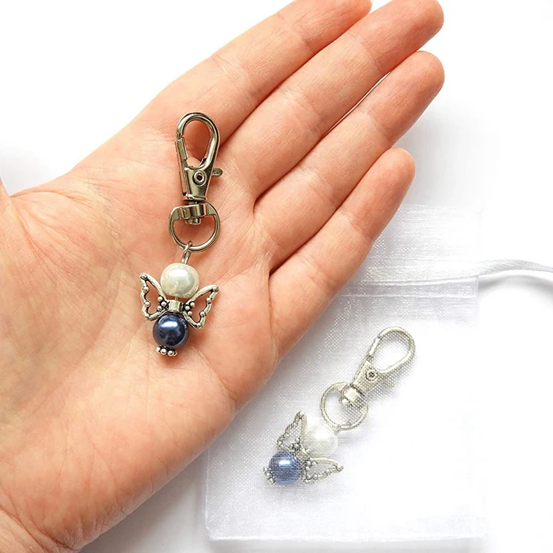 

Promotion! 15 Angel Pendants Organza Bags Party Favors Wedding Baptism Christmas Communion Confirmation Gift