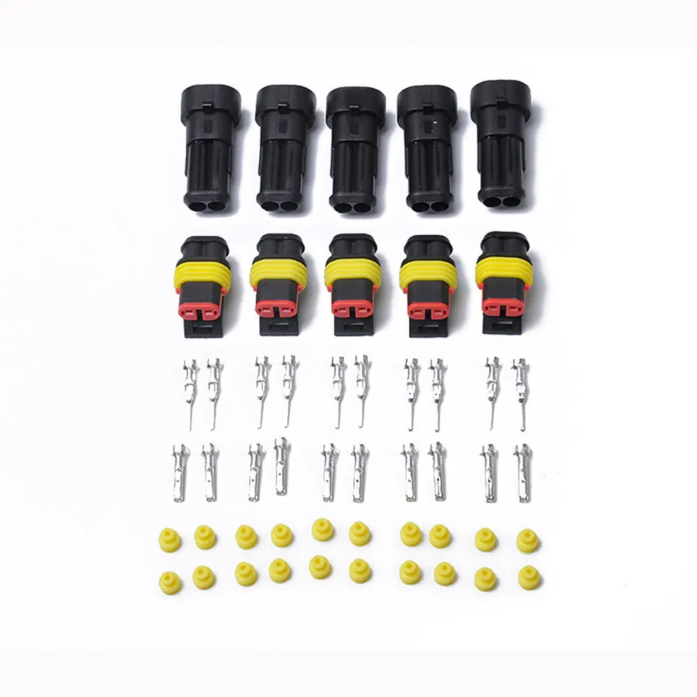 

Truck Connector Car Connector Dustproof Automotive Connector ATV UTV 5 Set 2 Pin Electrical