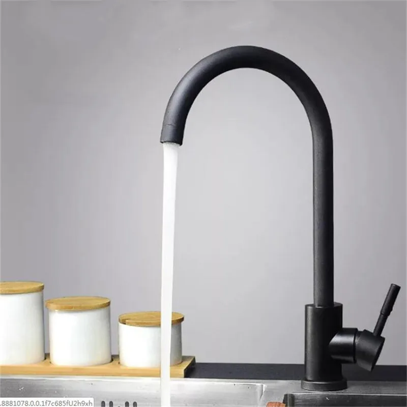 Черный смеситель для кухонной мойки поворот на 360 градусов кран очистки воды с